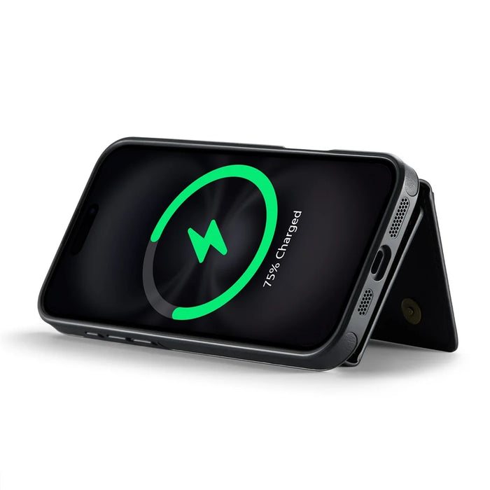 MAGKING K2 Series For iPhone 16 Case Compatible with MagSafe PC+TPU+PU Phone Cover - Black - 5