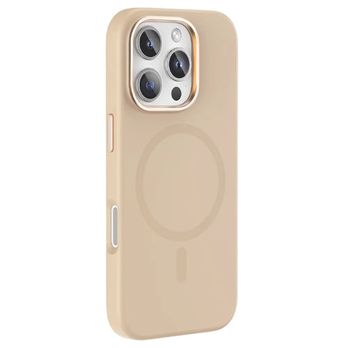 MUTURAL For iPhone 16 Pro Magnetic Case Compatible with MagSafe Liquid Silicone Back Cover - Desert Gold - 1