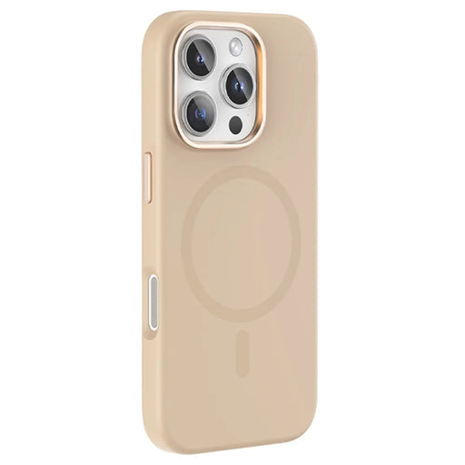 MUTURAL For iPhone 16 Pro Magnetic Case Compatible with MagSafe Liquid Silicone Back Cover - Desert Gold - 1