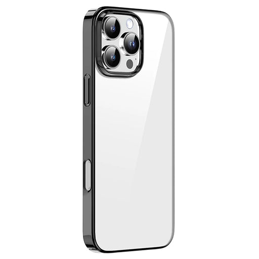 MUTURAL For iPhone 16 Pro Clear Phone Case PC+TPU Mobile Back Cover - Black - 1