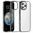 MUTURAL For iPhone 16 Pro Clear Phone Case PC+TPU Mobile Back Cover - Black - 2