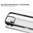 MUTURAL For iPhone 16 Pro Clear Phone Case PC+TPU Mobile Back Cover - Black - 4