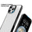 MUTURAL For iPhone 16 Pro Clear Phone Case PC+TPU Mobile Back Cover - Black - 6