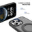 MUTURAL For iPhone 16 Pro Case Compatible with MagSafe Ring Kickstand PC+TPU Back Cover - Black - 4