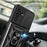 For Samsung Galaxy A36 5G Case with Slide Camera Lid PC+TPU Kickstand Phone Cover - Black - 5