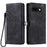 Style 016 For Google Pixel 9a Case Skin Feel Totem Imprinted Wallet Leather Phone Cover - Black - 1