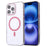For iPhone 16 Pro Magnetic Case Compatible with MagSafe 1.0mm Ultra Thin PC Back Cover - Pink - 1