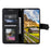 For Google Pixel 9a Leather Case Splicing Stitching Wallet Stand Phone Cover with Strap - Black - 2