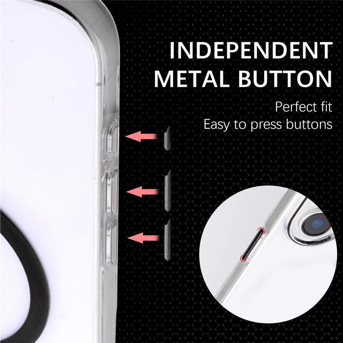 For iPhone 16 Plus Magnetic Case Compatible with MagSafe 1.0mm Ultra Thin PC Back Cover - Black - 6