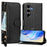 For Samsung Galaxy S25+ Case Zipper Pocket Multiple Card Slots Leather Phone Cover - Black - 2