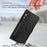 For Samsung Galaxy S25+ Case Zipper Pocket Multiple Card Slots Leather Phone Cover - Black - 4