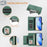 For iPhone 14 Pro Case Zipper Pocket Multiple Card Slots Leather Phone Cover - Green - 3