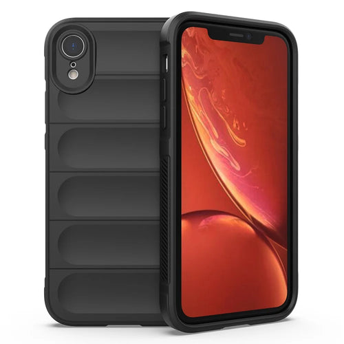 For iPhone XR Case Anti-Drop Soft TPU Rugged Phone Back Cover - Black - 1
