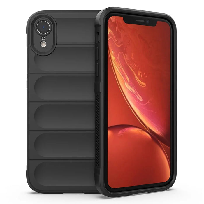 For iPhone XR Case Anti-Drop Soft TPU Rugged Phone Back Cover - Black - 1