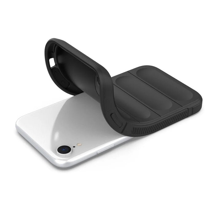 For iPhone XR Case Anti-Drop Soft TPU Rugged Phone Back Cover - Black - 3