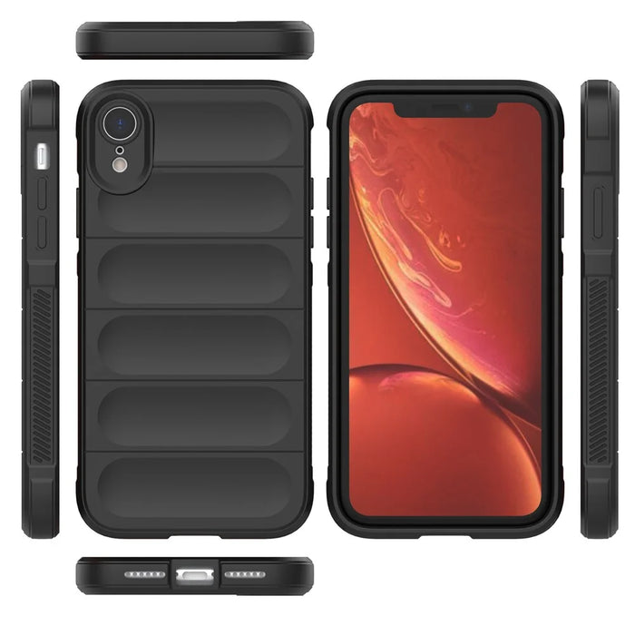 For iPhone XR Case Anti-Drop Soft TPU Rugged Phone Back Cover - Black - 5