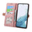 For Samsung Galaxy A56 5G Case Zipper Wallet Geometry Lines Leather Phone Cover - Pink - 2