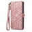 For Samsung Galaxy A56 5G Case Zipper Wallet Geometry Lines Leather Phone Cover - Pink - 6
