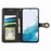 For Samsung Galaxy A36 5G Case Leather Phone Case Wallet Stand Cover with Wrist Strap - Black - 2