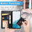 For Samsung Galaxy A36 5G Case Leather Phone Case Wallet Stand Cover with Wrist Strap - Black - 4