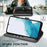 For Samsung Galaxy A36 5G Case Leather Phone Case Wallet Stand Cover with Wrist Strap - Black - 5