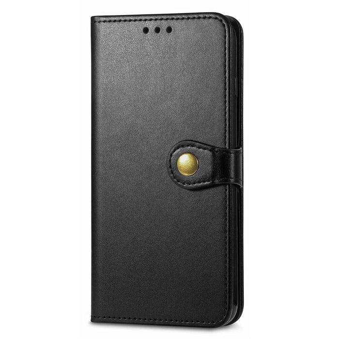For Samsung Galaxy A36 5G Case Leather Phone Case Wallet Stand Cover with Wrist Strap - Black - 7
