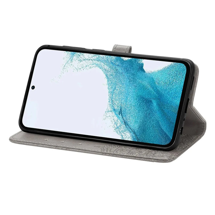 For Samsung Galaxy A36 5G Wallet Case Mandala Flower Leather Phone Cover Stand View - Grey - 3