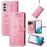 For Samsung Galaxy A56 5G Case Leather Wallet Flip Phone Cover Cute Cat Dog Pattern - Pink - 5