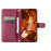 For iPhone 16 Pro Max Crossbody Leather Case Ring Buckle Wallet Stand Rhombus Mobile Cover - Red - 2