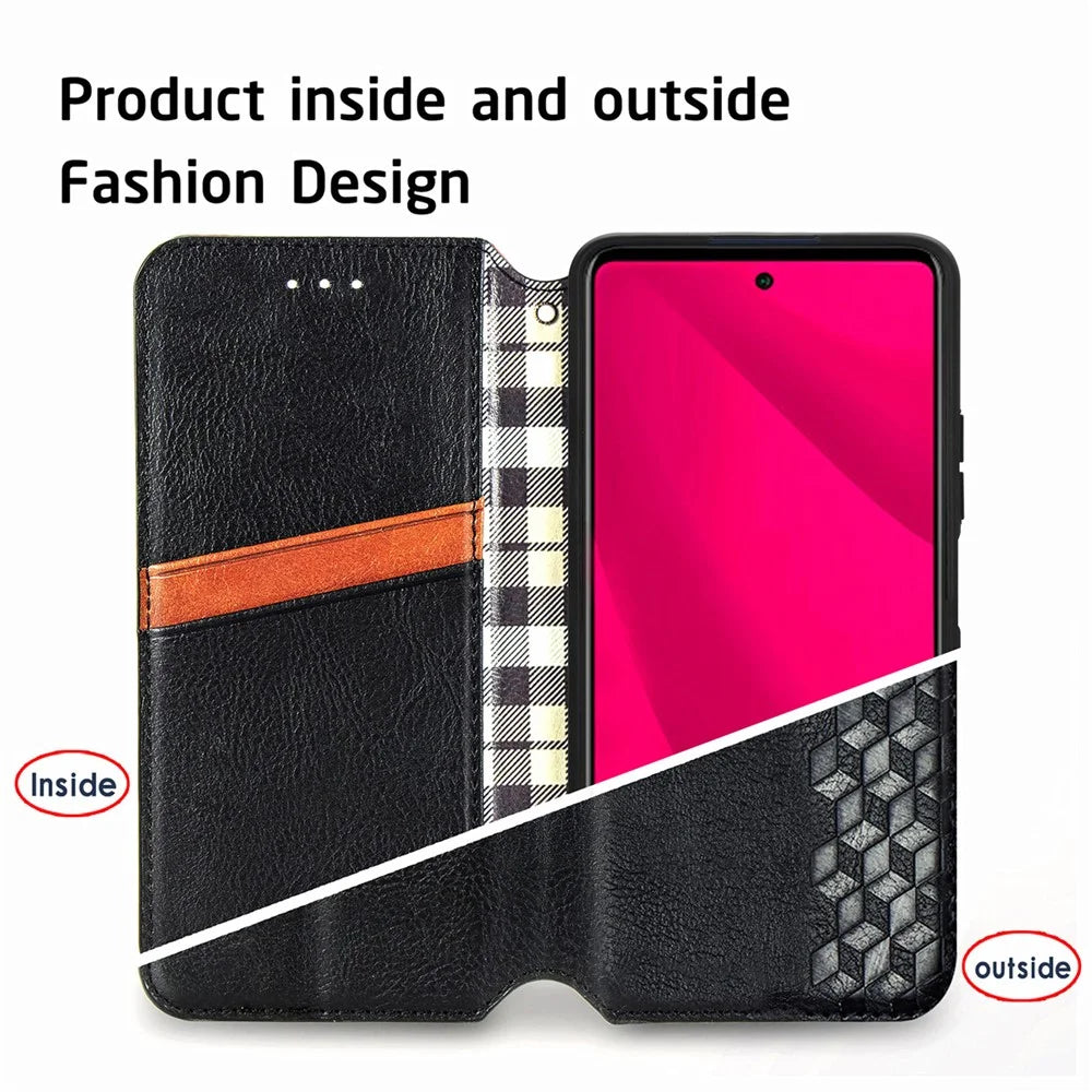 For Infinix Smart 9 4G PU Leather Case Rhombus Imprint Wallet Stand Phone Cover - Black - 7