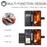 For iPhone 13 Pro Max Crossbody Leather Case Ring Buckle Wallet Stand Rhombus Mobile Cover - Black - 5