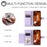For iPhone 14 Pro Max Crossbody Leather Case Ring Buckle Wallet Stand Rhombus Mobile Cover - Purple - 5