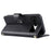 For Google Pixel 8 Crossbody Leather Case Ring Buckle Wallet Stand Rhombus Mobile Cover - Black - 4