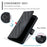 For Google Pixel 8 Crossbody Leather Case Ring Buckle Wallet Stand Rhombus Mobile Cover - Black - 7