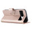 For Google Pixel 8a Crossbody Leather Case Ring Buckle Wallet Stand Rhombus Mobile Cover - Rose Gold - 4