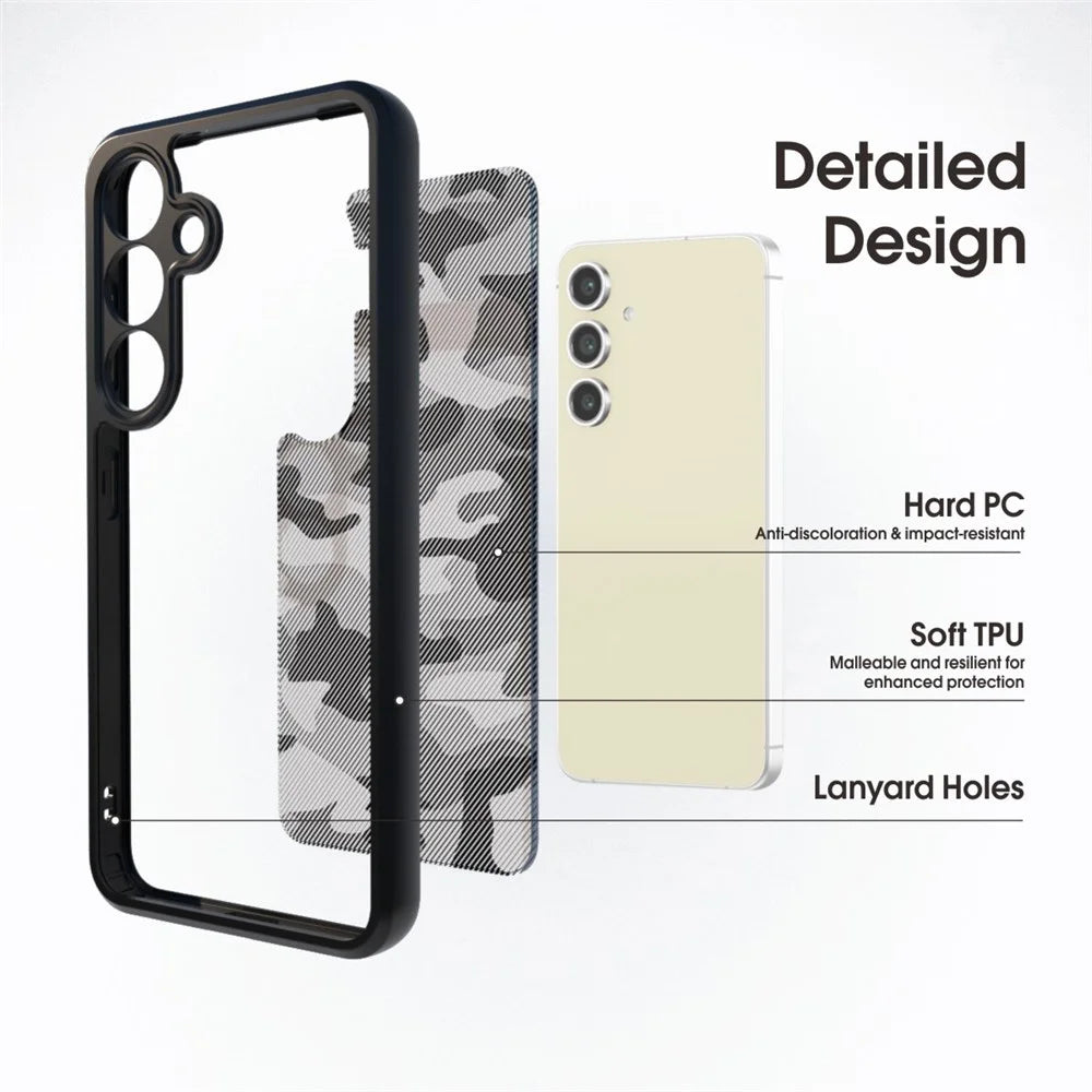 IBMRS For Samsung Galaxy S25 Case TPU + PC Heavy Duty Shockproof Phone Cover Camera Protection - Artistic Camouflage - 2