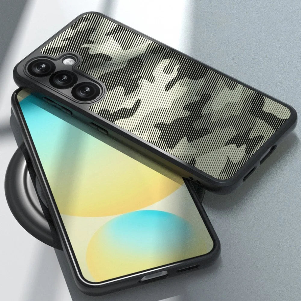 IBMRS For Samsung Galaxy S25 Case TPU + PC Heavy Duty Shockproof Phone Cover Camera Protection - Artistic Camouflage - 5