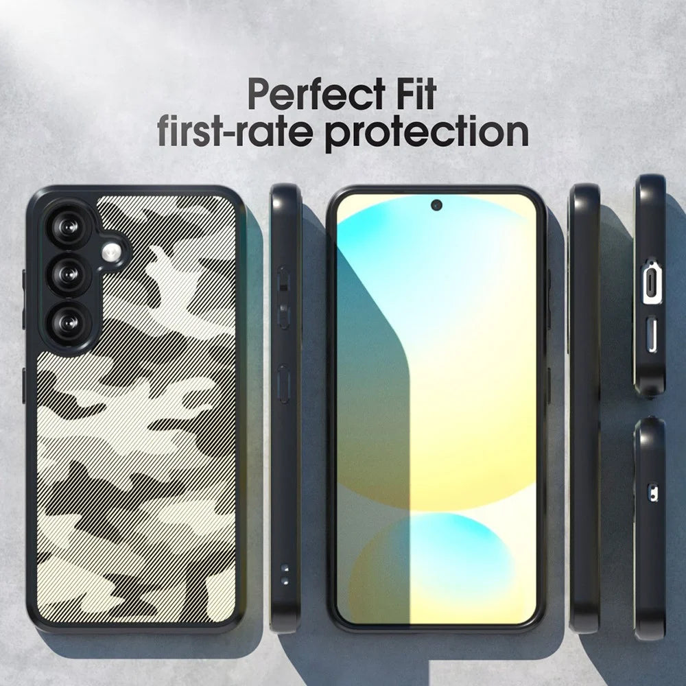 IBMRS For Samsung Galaxy S25 Case TPU + PC Heavy Duty Shockproof Phone Cover Camera Protection - Artistic Camouflage - 6