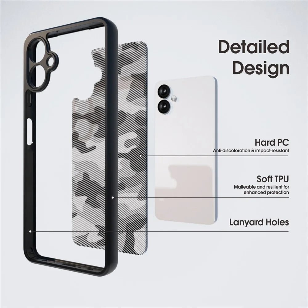 IBMRS For Samsung Galaxy A06 4G Case TPU + PC Heavy Duty Shockproof Phone Cover Camera Protection - Artistic Camouflage - 2