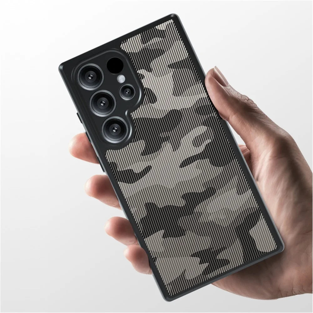 IBMRS For Samsung Galaxy S25 Ultra Case TPU + PC Heavy Duty Shockproof Phone Cover Camera Protection - Artistic Camouflage - 5
