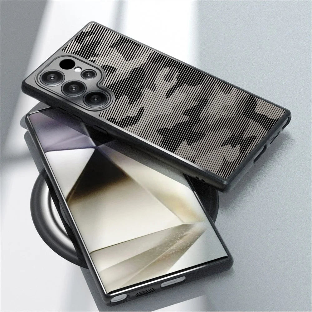 IBMRS For Samsung Galaxy S25 Ultra Case TPU + PC Heavy Duty Shockproof Phone Cover Camera Protection - Artistic Camouflage - 6