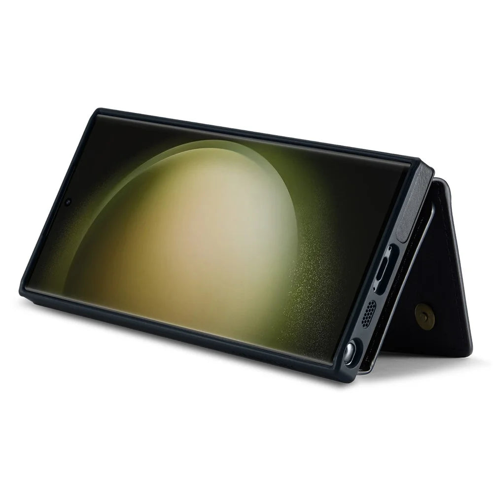 DG.MING M5 Series For Samsung Galaxy S25 Ultra Case Detachable Magnetic Leather Phone Cover with Card Slots - Black - 4