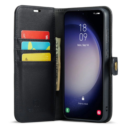 DG.MING for Samsung Galaxy A36 5G Case Detachable Split Leather Phone Cover - Black - 2