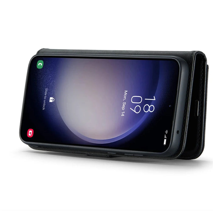 DG.MING for Samsung Galaxy A36 5G Case Detachable Split Leather Phone Cover - Black - 3