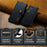 DG.MING for Samsung Galaxy A36 5G Case Detachable Split Leather Phone Cover - Black - 7