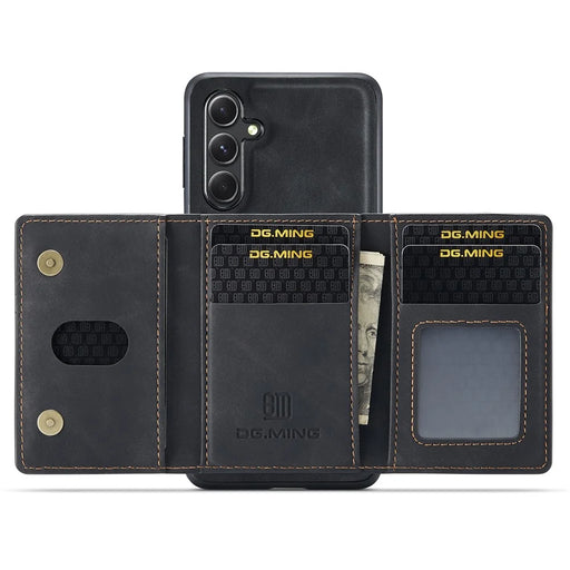 DG.MING M2 Series for Samsung Galaxy A36 5G Case PU+PC+TPU Phone Cover Detachable Wallet - Black - 2