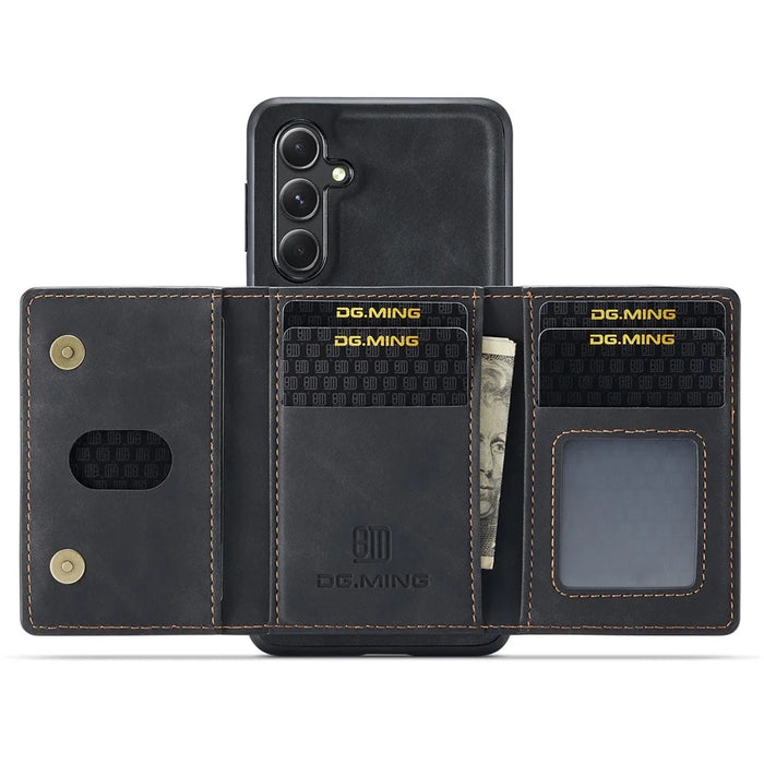 DG.MING M2 Series for Samsung Galaxy A36 5G Case PU+PC+TPU Phone Cover Detachable Wallet - Black - 2