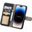 For iPhone 14 Pro Anti-scratch Phone Case Retro Texture PU Leather Rotating Card Slot Stand Wallet Phone Cover - Black - 2