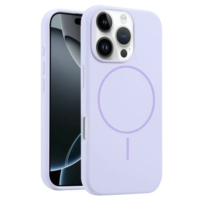 For iPhone 16 Pro Max Case Compatible with MagSafe Liquid Silicone Anti-Drop Phone Cover - Light Purple - 1