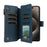 For iPhone 14 Pro Max Leather Case with Card Holder, RFID Blocking Wallet Phone Cover Rhombus Pattern - Blue - 3